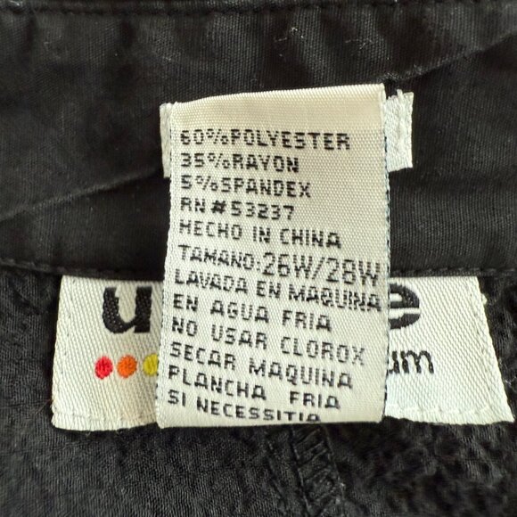 Unique Spectrum Stretch Black Crinkled Button Down Shirt Size 26W/28W - Picture 9 of 9